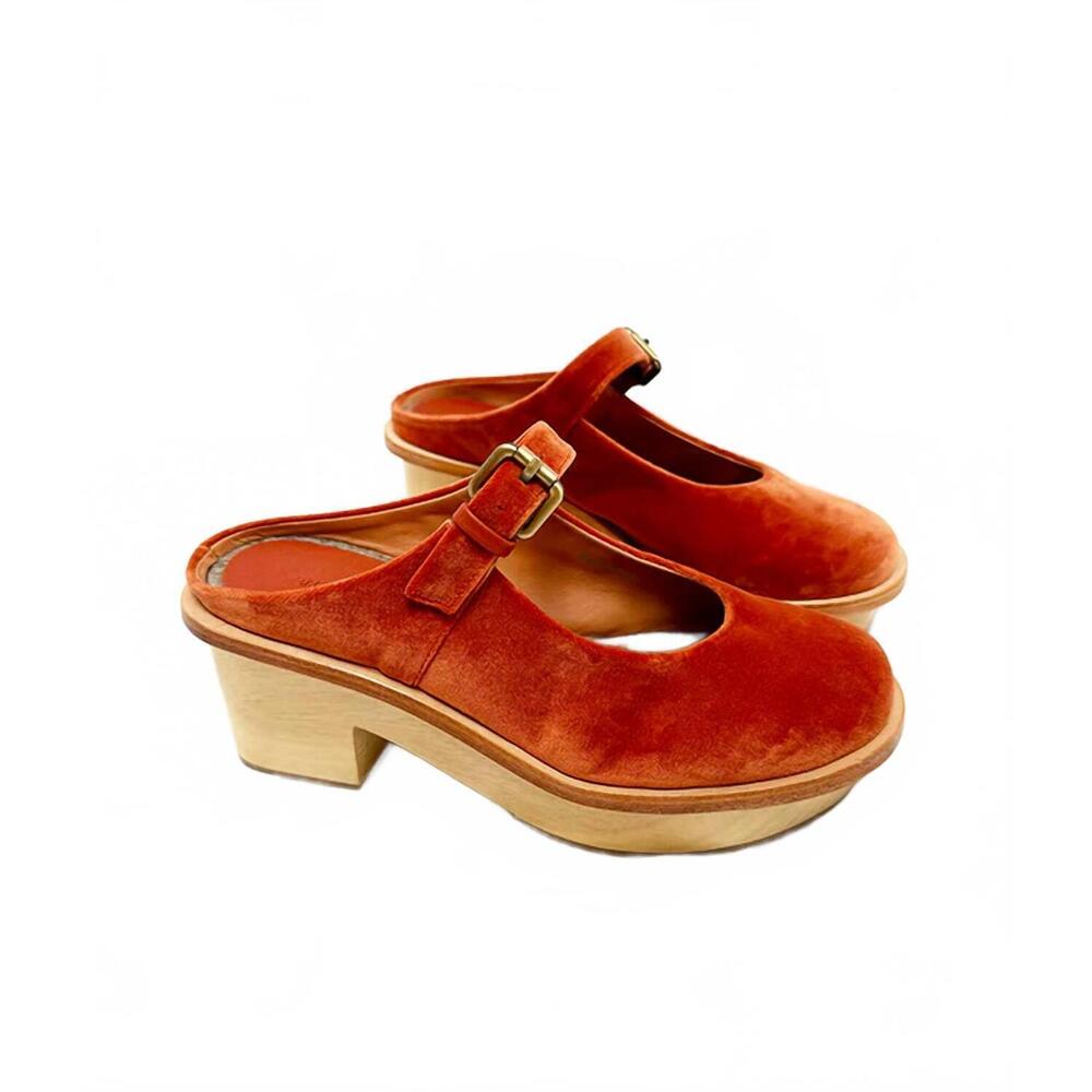 NEW RACHEL COMEY women's sesley mary jane clog shoe in orange
